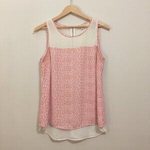 Smart Set Sleeveless Bilayer Tank Top - Layered Heart Print Blouse Medium